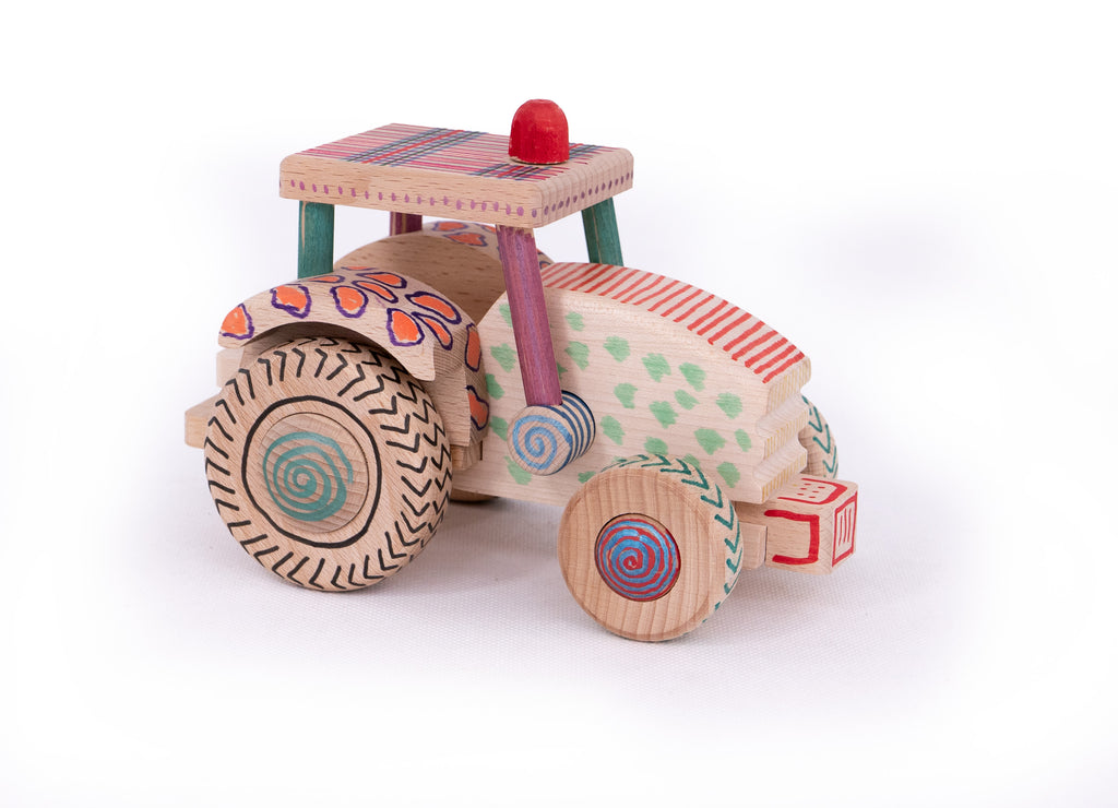 Tractor de Madera para Armar DIY | BAJO WOODEN TOYS