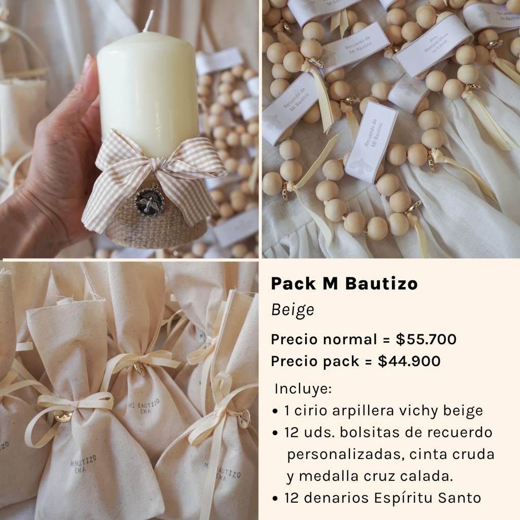 Pack Recuerdos - Bautizo - Crudo