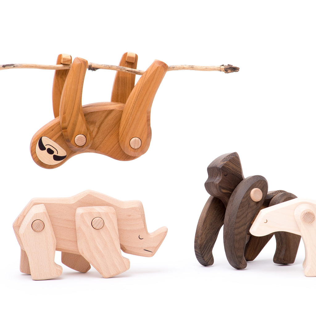 Colección Animales Articulados: Perezoso | BAJO WOODEN TOYS