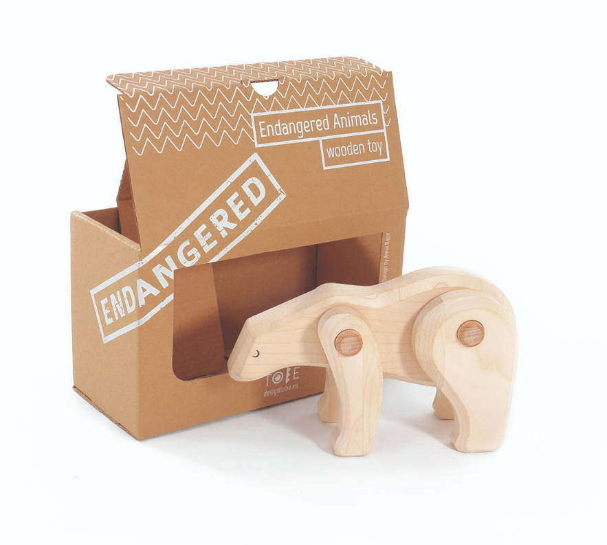 Colección Animales Articulados: Oso Polar | BAJO WOODEN TOYS