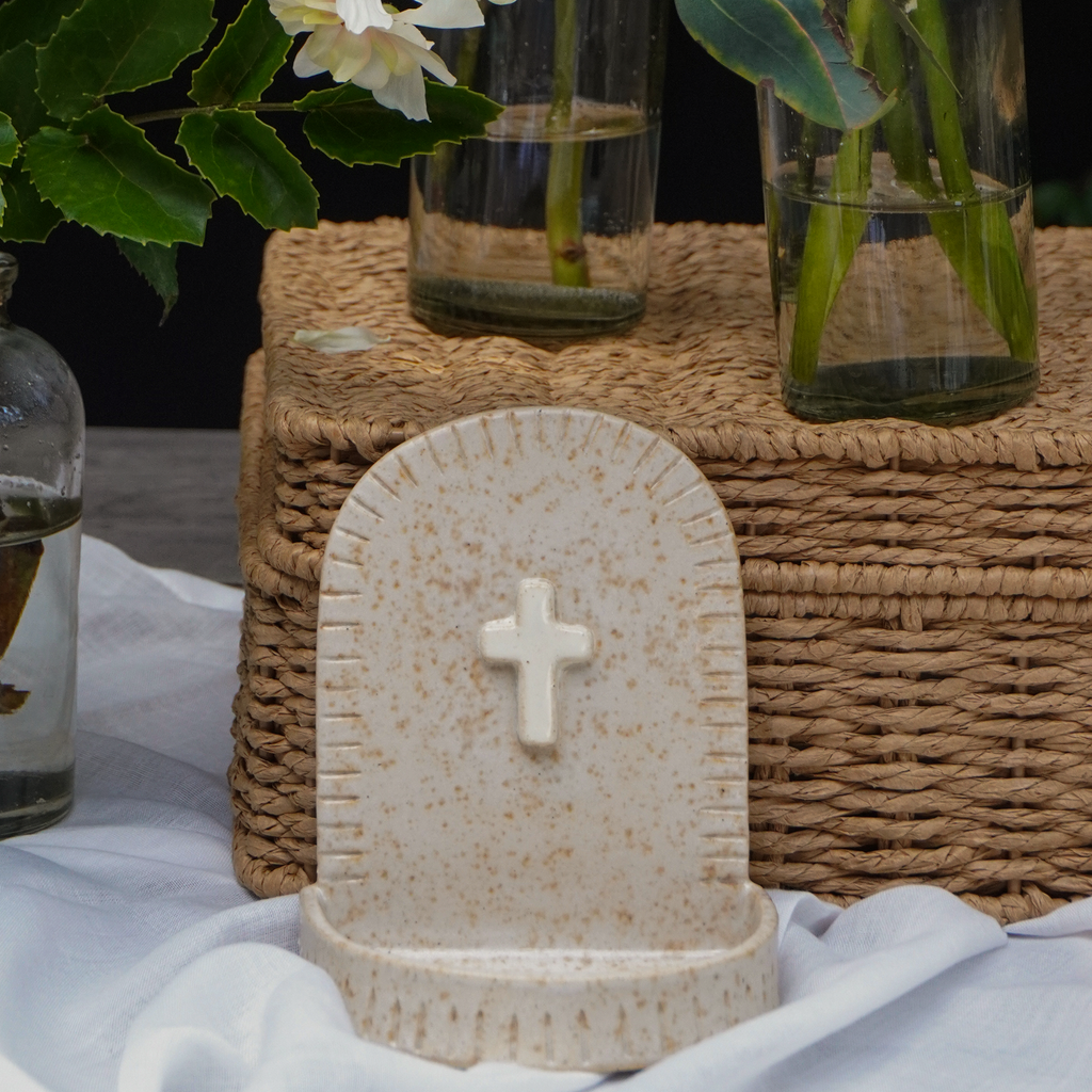 Altar Cruz Decorativo de Cerámica Gres - PREVENTA 30/09
