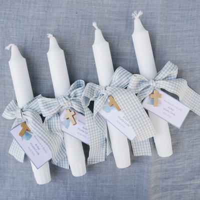 Velas alargadas - Vichy Celeste