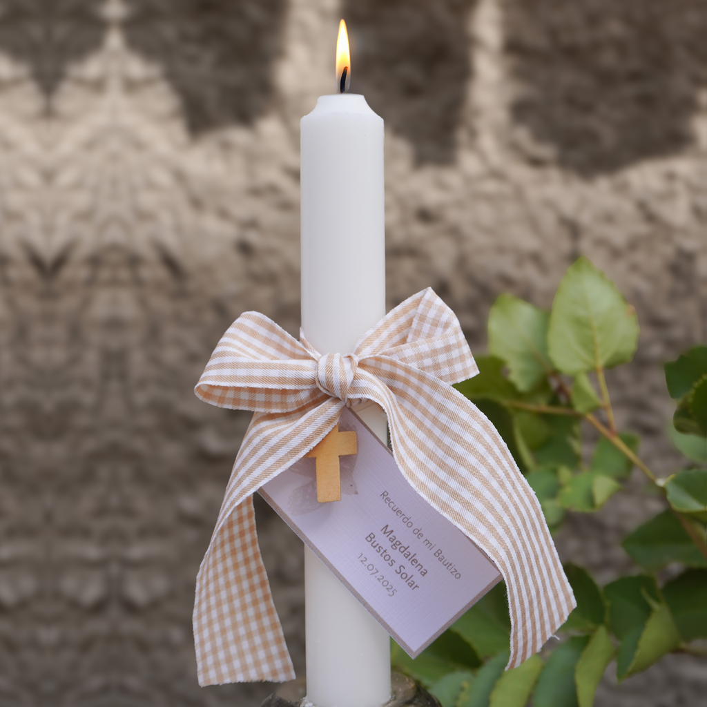 Velas alargadas - Vichy Beige