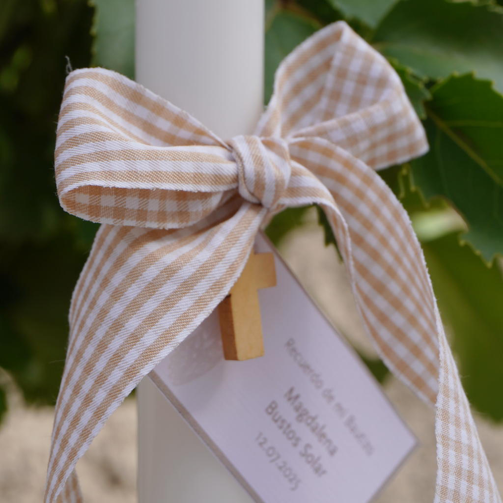 Velas alargadas - Vichy Beige