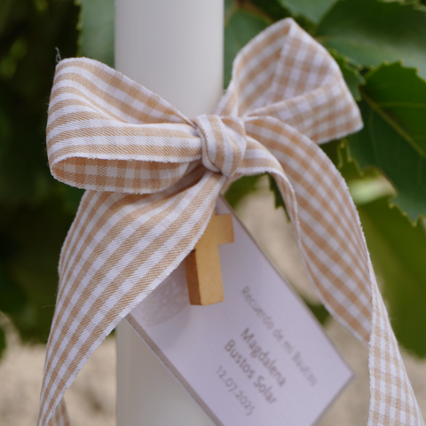 Velas alargadas - Vichy Beige