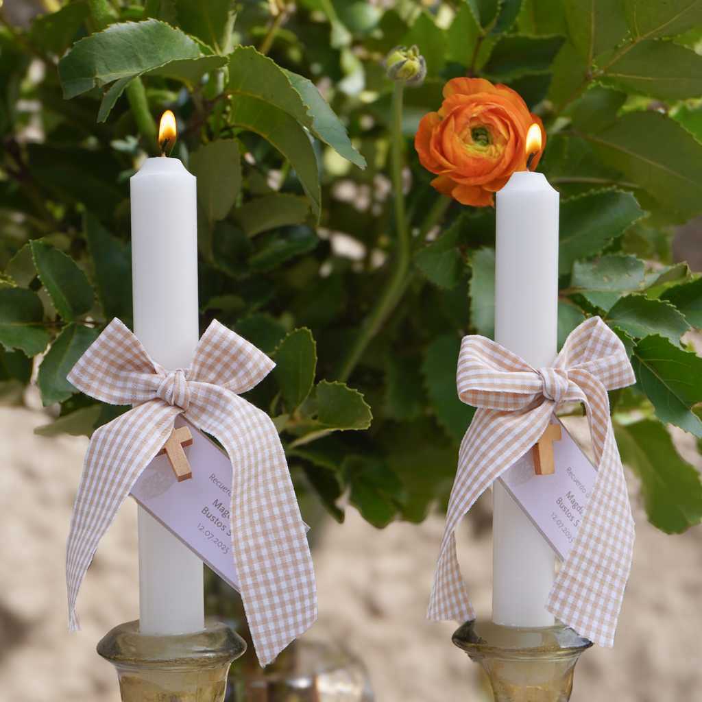 Velas alargadas - Vichy Beige