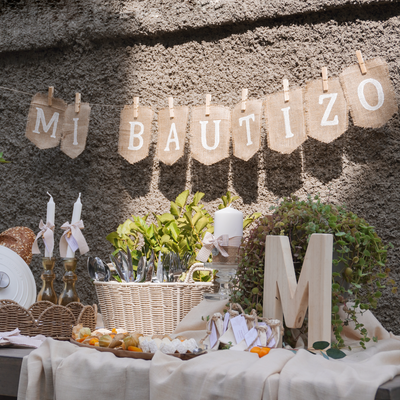 Banderola Arpillera - Mi Bautizo
