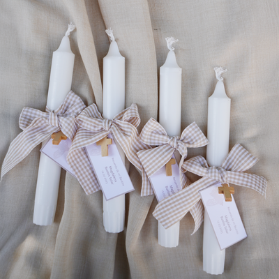 Velas alargadas - Vichy Beige