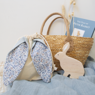 Bolsita conejito - Flores Celestes