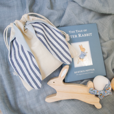 Bolsita conejito - Rayas Azul Marino