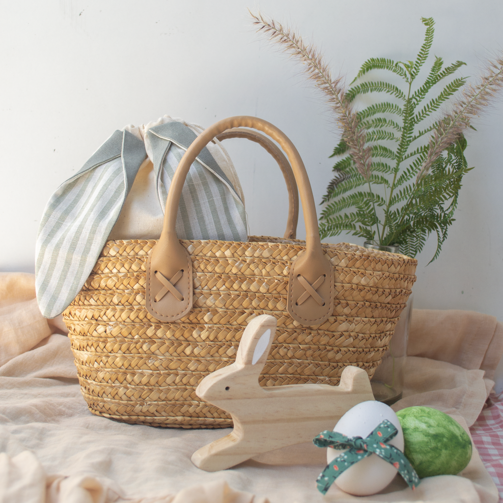 Bolsita conejito - Rayas Verde Olivo