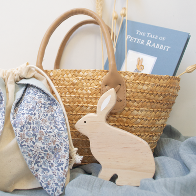 Conejito de madera - Sentado