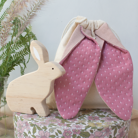 Conejito de madera - Sentado