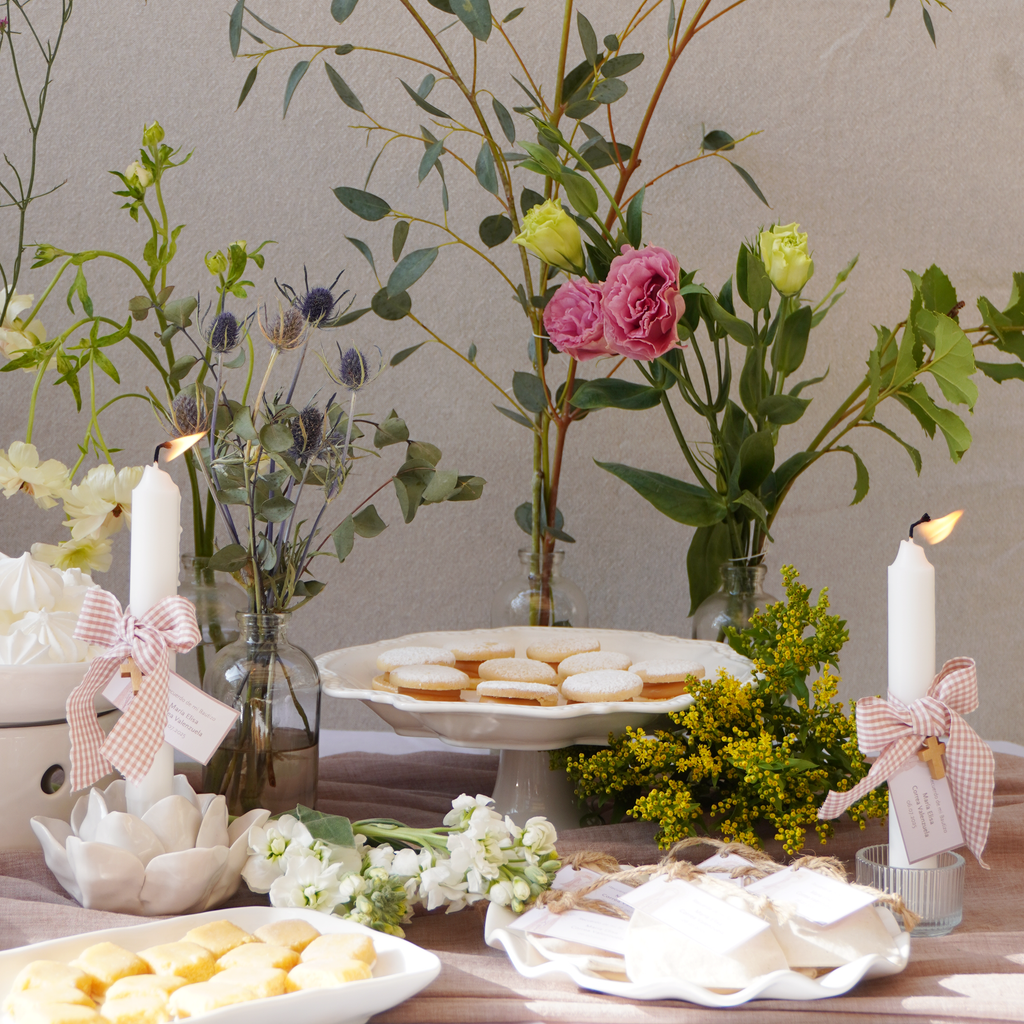 Velas alargadas - Vichy Rosa Viejo