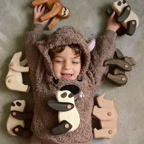 Colección Animales Articulados: Oso Polar | BAJO WOODEN TOYS