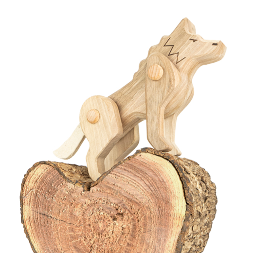Colección Animales Articulados: Lobo | BAJO WOODEN TOYS