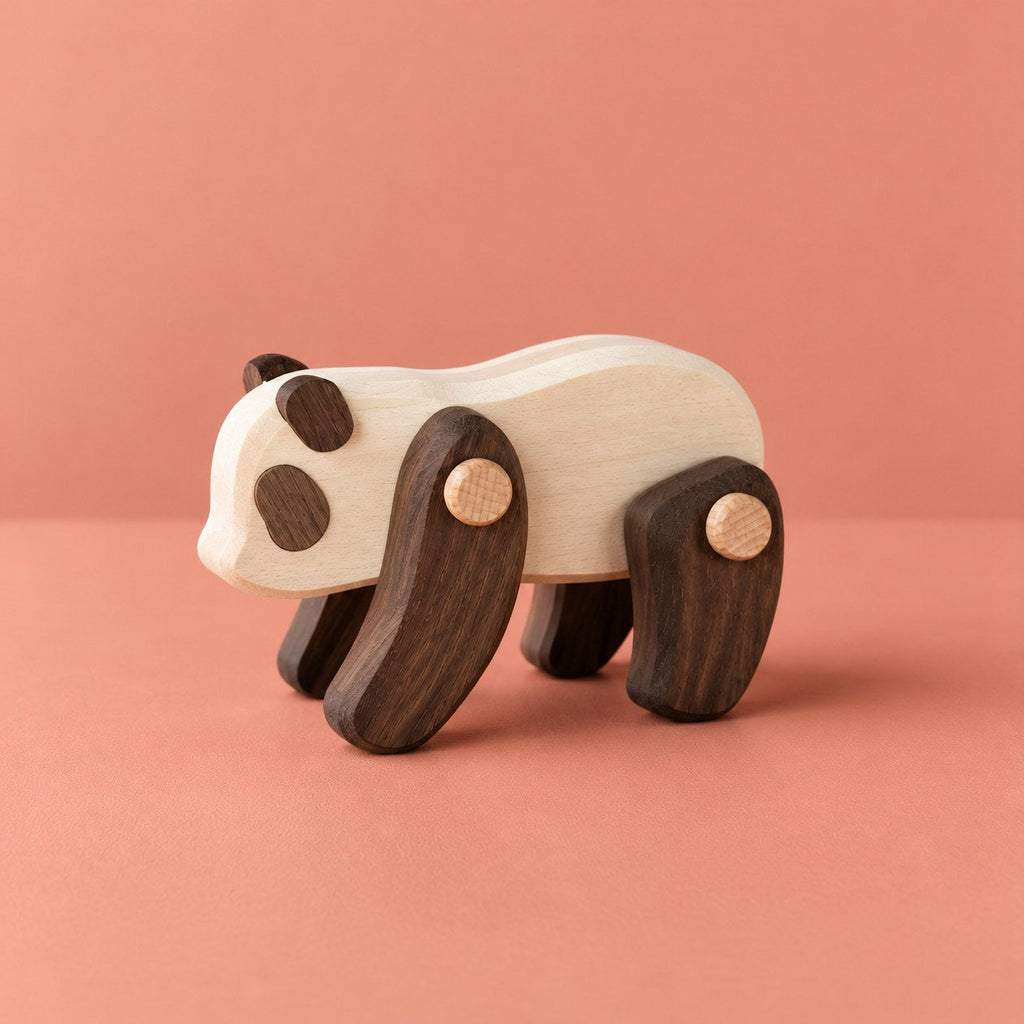 Colección Animales Articulados: Oso Panda | BAJO WOODEN TOYS
