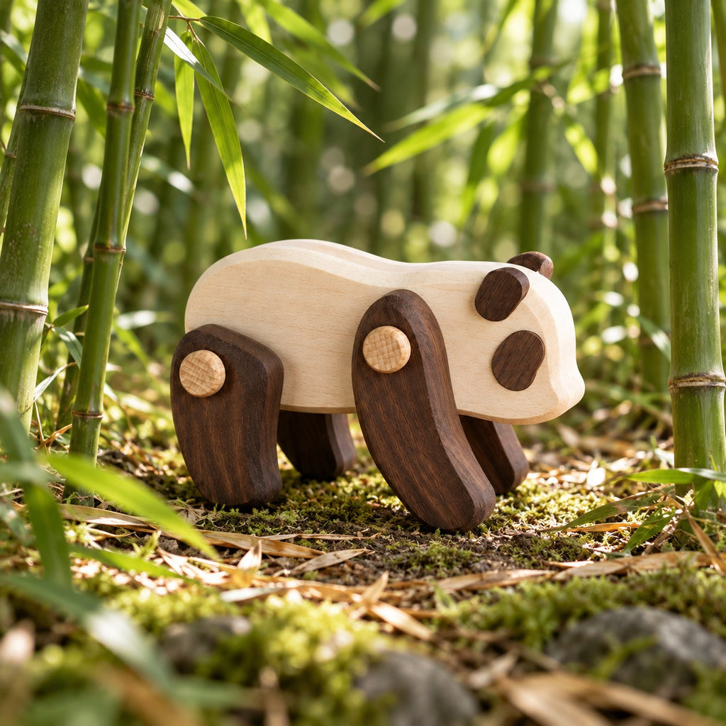 Colección Animales Articulados: Oso Panda | BAJO WOODEN TOYS
