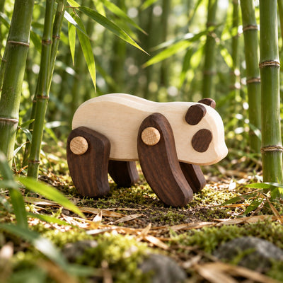 Colección Animales Articulados: Oso Panda | BAJO WOODEN TOYS