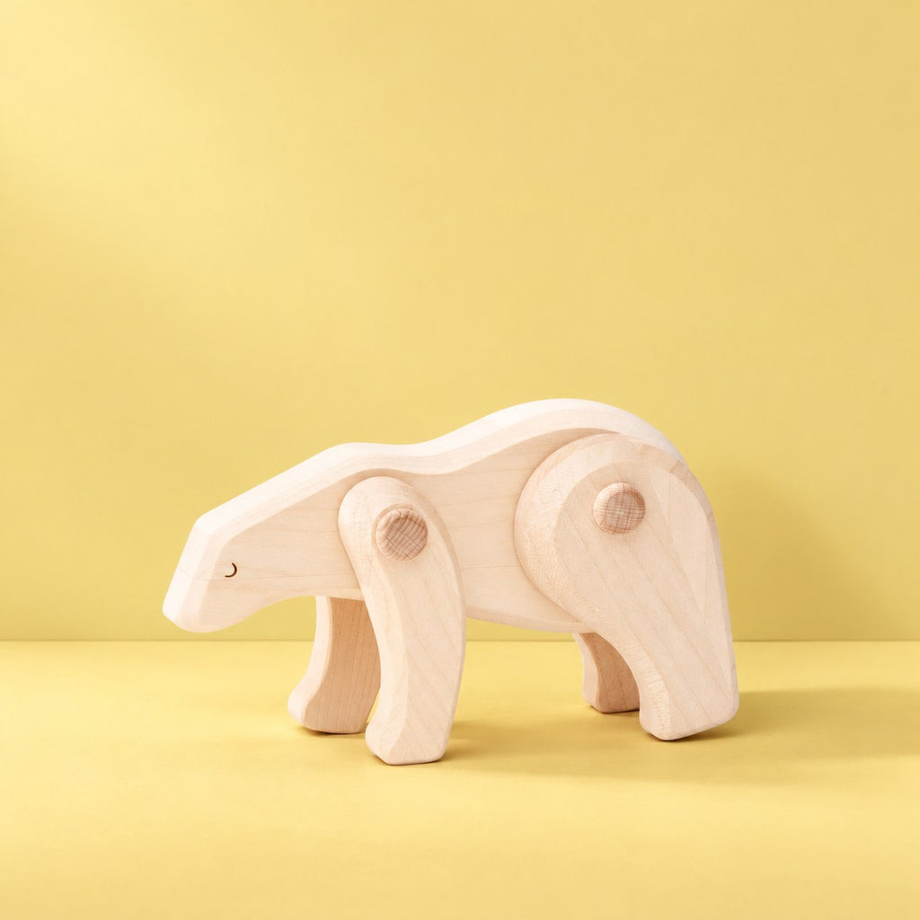 Colección Animales Articulados: Oso Polar | BAJO WOODEN TOYS