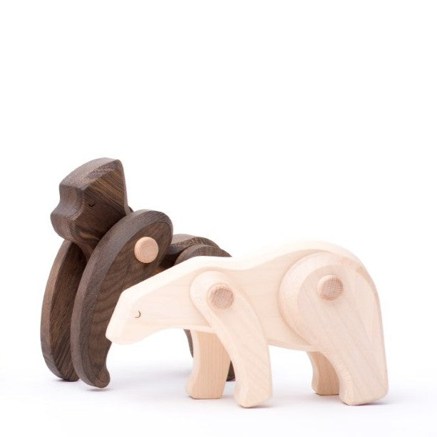 Colección Animales Articulados: Oso Polar | BAJO WOODEN TOYS