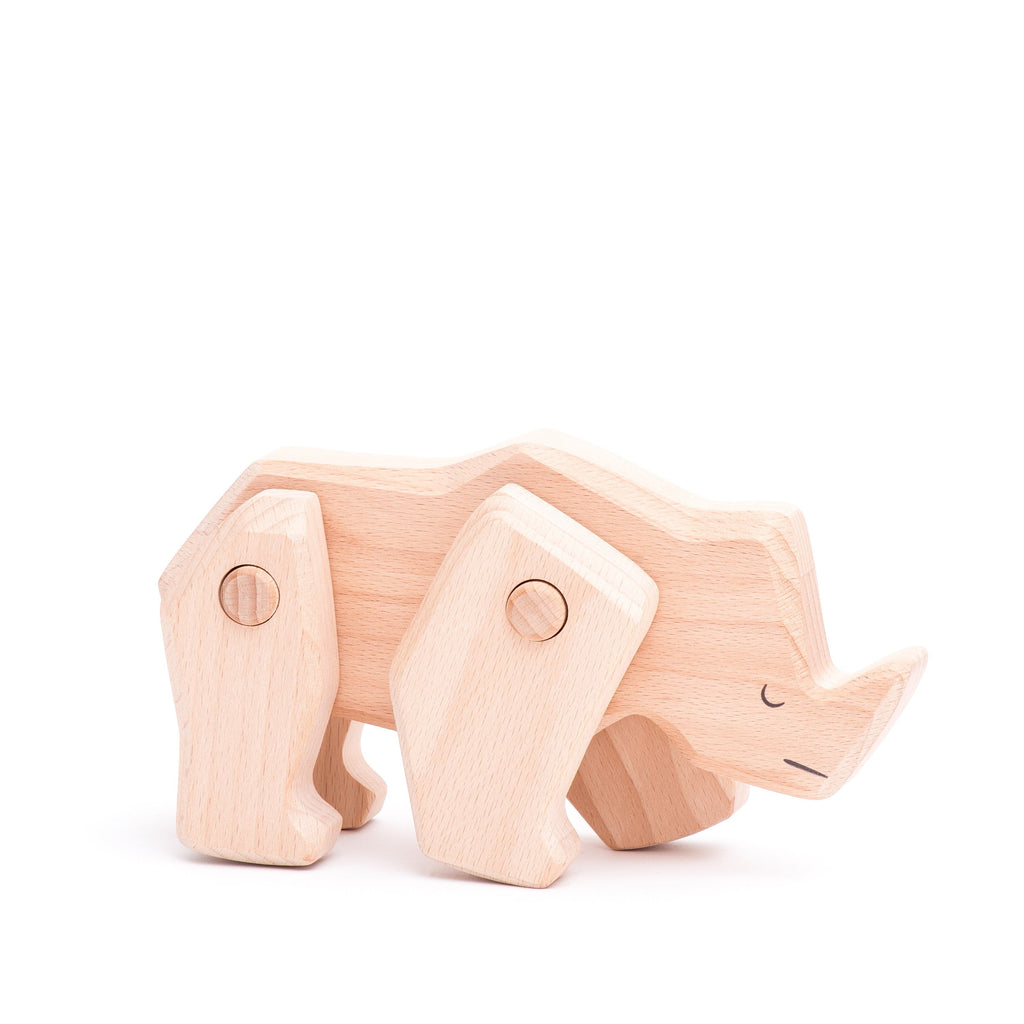 Colección Animales Articulados: Rinoceronte | BAJO WOODEN TOYS