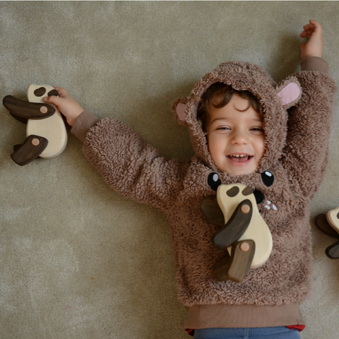 Colección Animales Articulados: Oso Panda | BAJO WOODEN TOYS