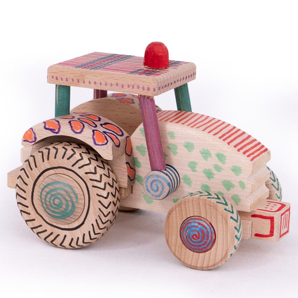 Tractor de Madera para Armar DIY | BAJO WOODEN TOYS