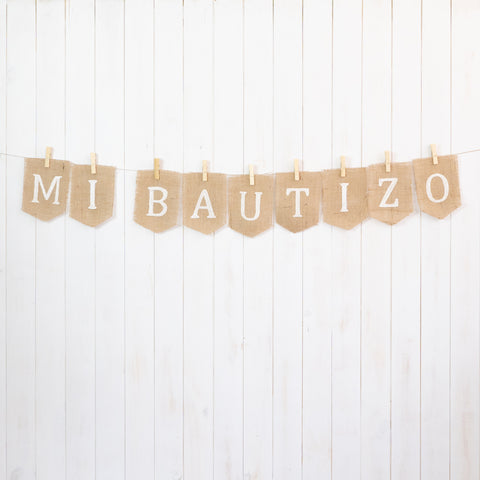 Banderola Arpillera - Mi Bautizo