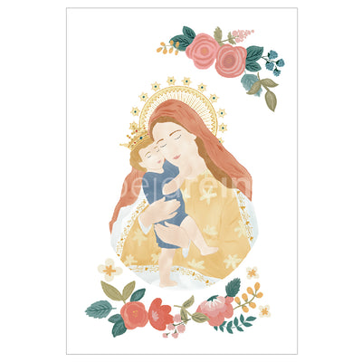 Santitos Ilustradoras / Clara Tagle / Virgen y el Niño Rey